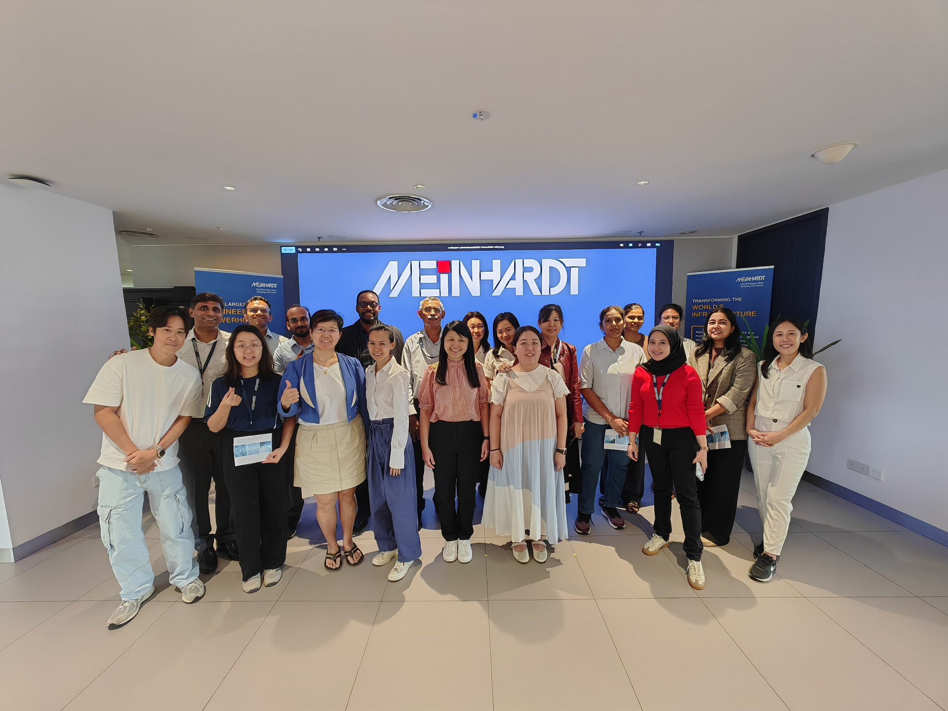 Group photo after a session at Meinhardt