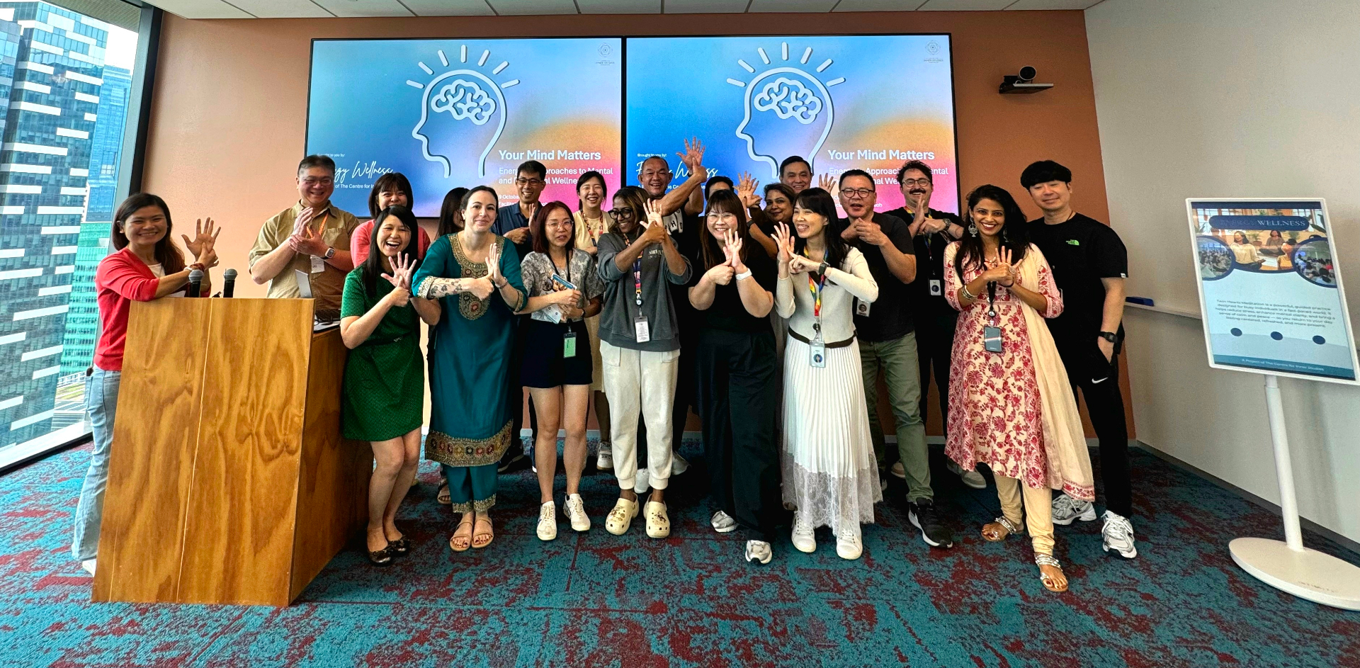 Mindfulness session participants at Meta